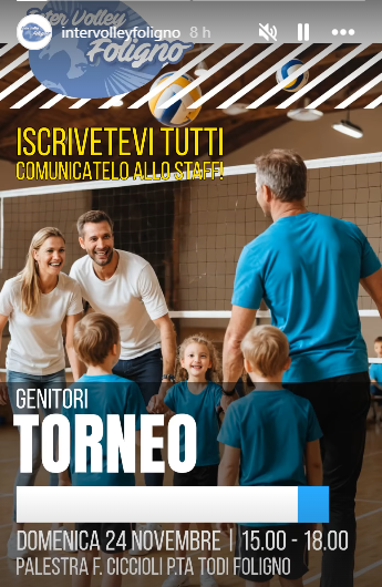 Domenica 24 novembre secondo Torneo dei genitori Inter Volley Foligno